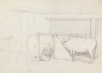 Un vitello in un albero a spacco da Ferdinand von Wright