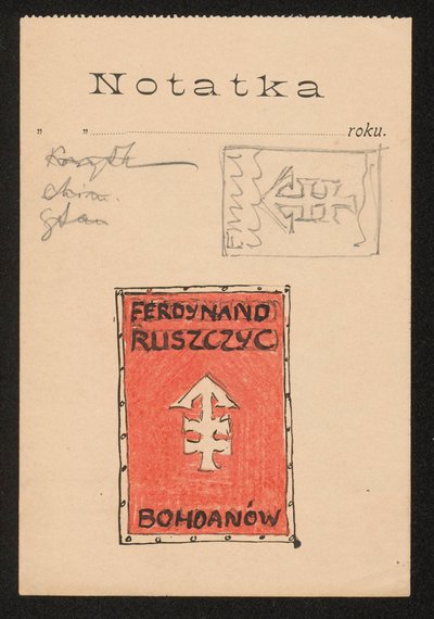 Exlibris Ferdynanda Ruszczyca - Entwurf da Ferdynand Ruszczyc