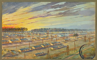 Vista generale del campo di prigionia di Gustrow da Fernand Barbier