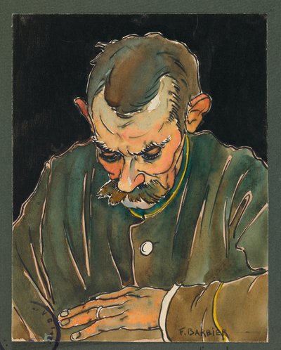 Phongeron legge la lettera della moglie, Gustrow da Fernand Barbier
