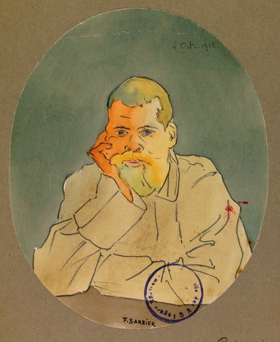 Ritratto di un prigioniero russo, Gustrow da Fernand Barbier