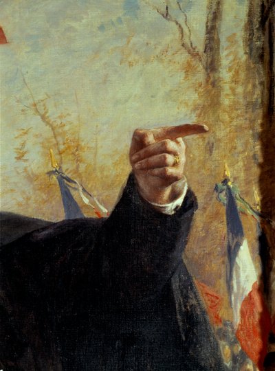Mano. (dettaglio) Ritratto di Paul Deroulede (1846-1914), militante nazionalista francese, che punta il dito da Fernand Cormon