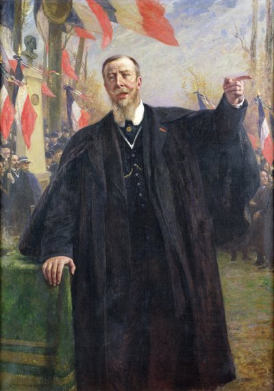 Paul Deroulede che tiene un discorso a Bougival, gennaio 1913 da Fernand Cormon