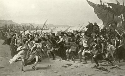 I vincitori di Salamina (incisione) da Fernand Cormon