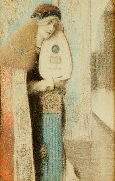 Un Musicista, c.1899 da Fernand Khnopff