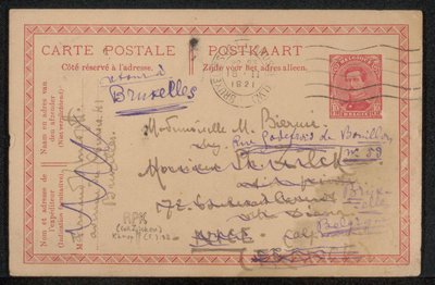 Postkarte an Maria Biermé da Fernand Khnopff