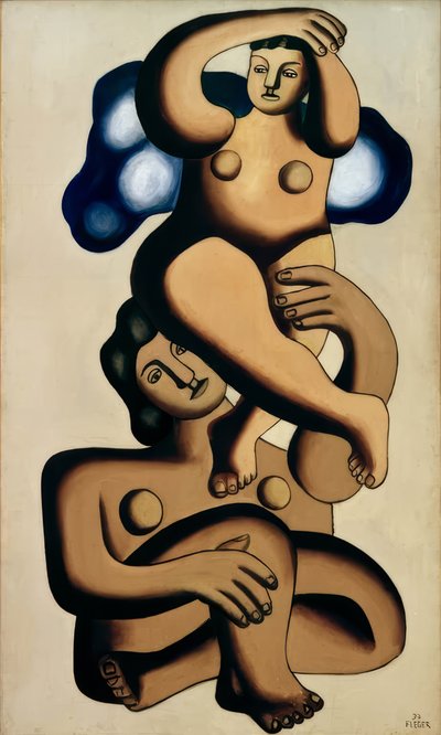 Compos con 2 pappagalli (studio) da Fernand Leger