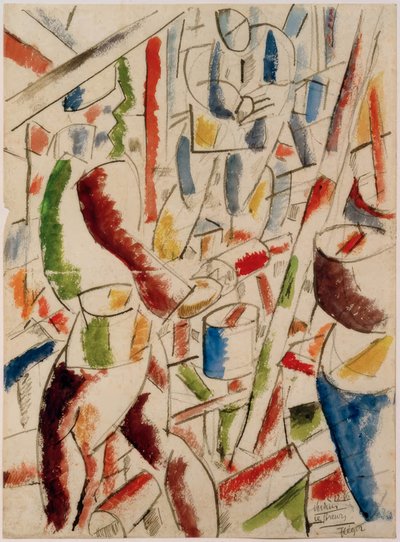 Soldati che scavano una trincea da Fernand Leger