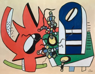 Natura morta in rosso e blu da Fernand Leger