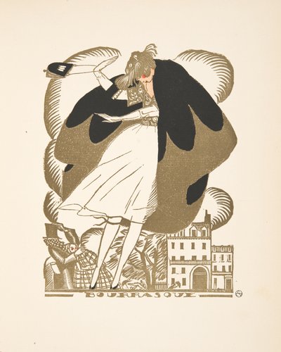 Bourrasque, da una Collezione di Tavole di Moda, 1920 da Fernand Siméon