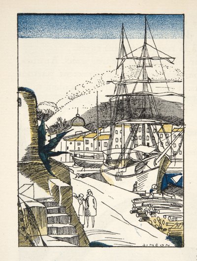 St Tropez da Gazette de Bon Ton, pub. 1920 da Fernand Siméon