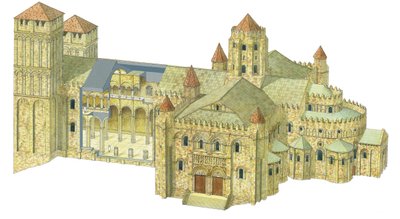 Cattedrale romanica di Santiago de Compostela. Ricostruzione. Spagna da Fernando Aznar Cenamor