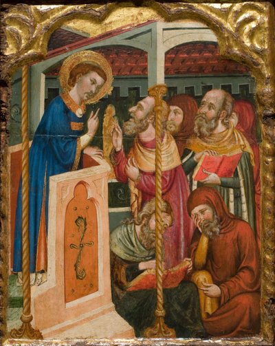 Disputa di Santo Stefano con gli ebrei, ca 1350 da Ferrer and Arnau Bassa,
