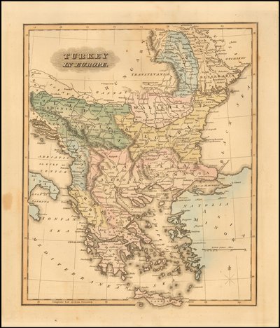 Carta della Turchia in Europa del 1823 di Fielding Lucas, Jr. da Fielding Lucas Jr.