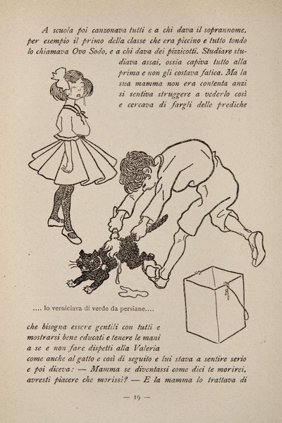 Illustrazione da un libro per bambini, c.1920-30 da Filiberto Scarpelli