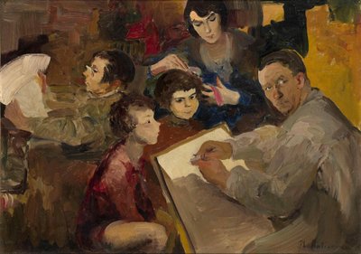 Autoritratto con famiglia da Filipp Andreevic Maljavin