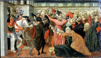 Il massacro degli innocenti, dettaglio di un pannello della predella, c.1470 da Filippino (and workshop) Lippi