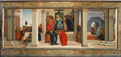 Tre scene della vita di Ester: Mordechai lamenta la sorte degli ebrei ... da Filippino (attr.to) Lippi