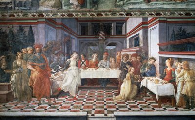 Banchetto di Erode o Danza di Salomè (affresco) da Filippino Lippi