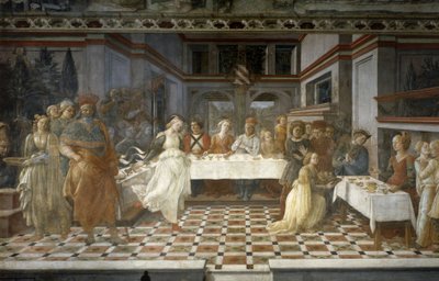Il banchetto di Erode, episodi della vita di San Giovanni Battista, c.1452-64 da Filippino Lippi