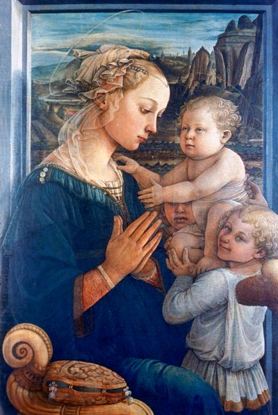 Madonna col Bambino e angeli, c1455 da Filippino Lippi