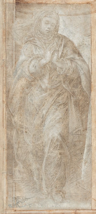 Donna in piedi con le mani giunte in preghiera da Filippino Lippi