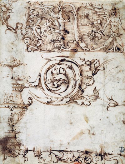 Studio per ornamenti e altri motivi decorativi da Filippino Lippi