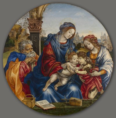 La Sacra Famiglia con San Giovanni Battista e Santa Margherita, c. 1495 da Filippino Lippi