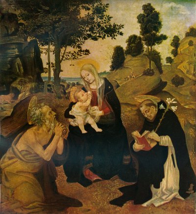 La Vergine e il Bambino con i santi Girolamo e Domenico, c. 1485, 1911 da Filippino Lippi