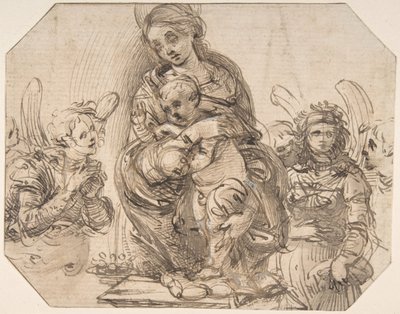 Vergine e Bambino assistiti da angeli da Filippino Lippi.
