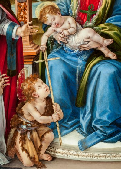 Vergine con bambino e San Giovanni Battista, San Martino e Santa Caterina d