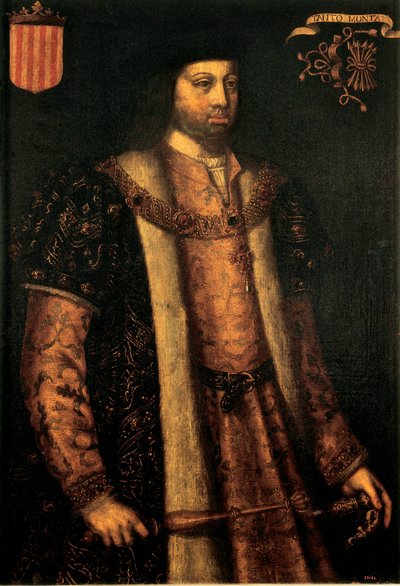 Ritratto del Re Cattolico Ferdinando II di Aragona (1479-1516) da Filippo Ariosto