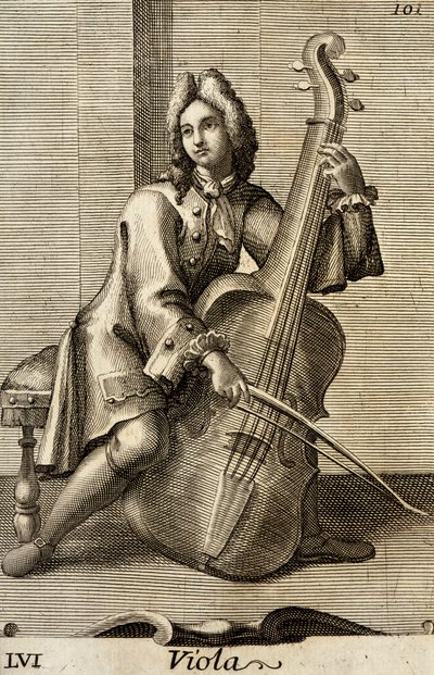 Uomo che suona la viola da Filippo Bonanni