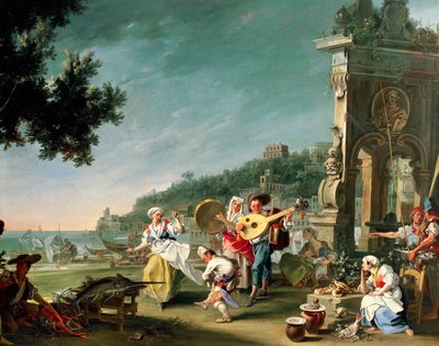 Tarantella a Margellina, ca 1750 da Filippo Falciatore