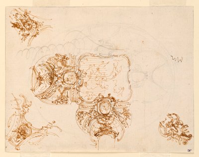 Progetto per il soffitto del Salone di Stupinigi (Sala principale della Palazzina di Caccia) da Filippo Juvarra