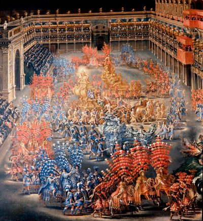 Festa a Palazzo Barberini in onore di Cristina di Svezia (dettaglio) da Filippo Lauri