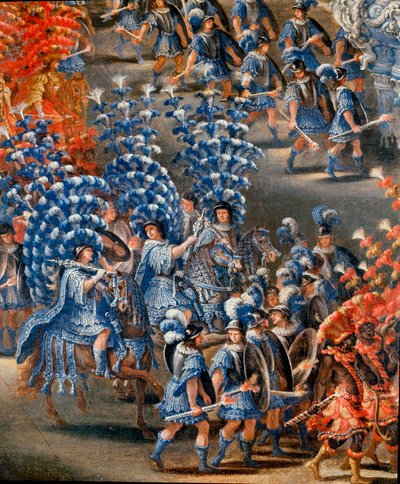 Festa a Palazzo Barberini in onore di Cristina di Svezia (dettaglio) da Filippo Lauri