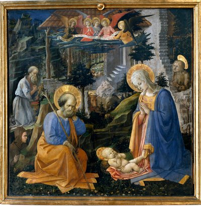 Adorazione del bambino con San Girolamo, Sant