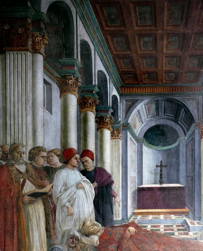 Ciclo sulla vita di Santo Stefano: Il funerale di Santo Stefano (dettaglio) da Filippo Lippi
