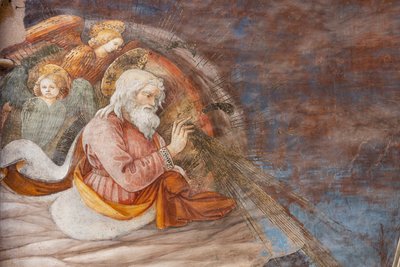 Dio e due angeli (dettaglio) da Filippo Lippi
