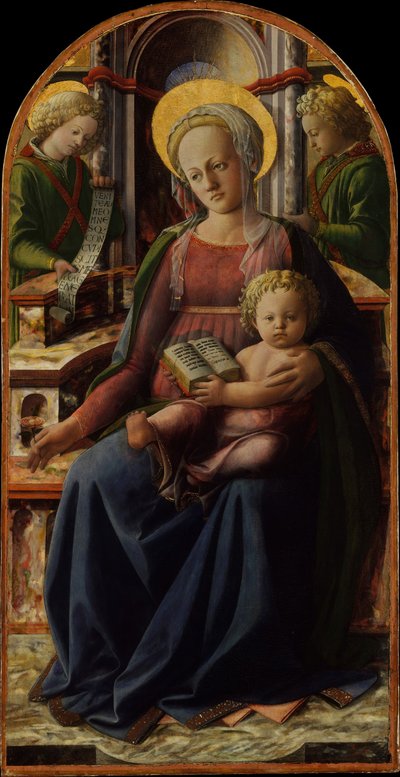 Madonna col Bambino in Trono con Due Angeli da Fra Filippo Lippi