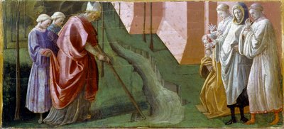 Pala Barbadori: San Fridiano vescovo di Lucca ferma con le sue preghiere l