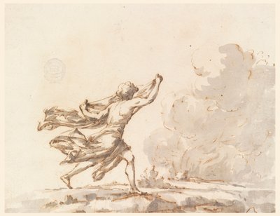 Un giovane che corre verso un incendio da Filippo Marchionni