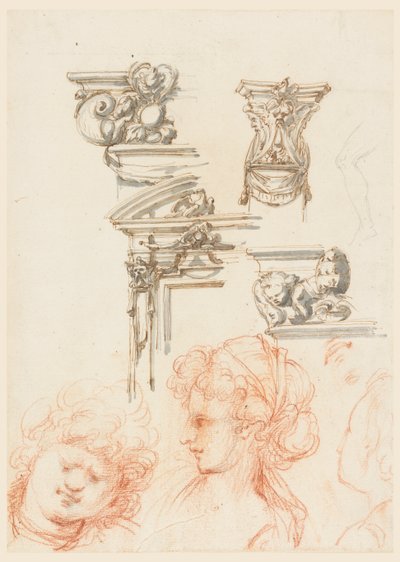 Dettagli Architettonici e Tre Teste da Filippo Marchionni