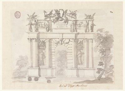 Porta in un muro di giardino da Filippo Marchionni