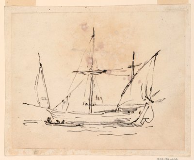 Disegno, Una nave a vela, 1770-1800 da Filippo Marchionni
