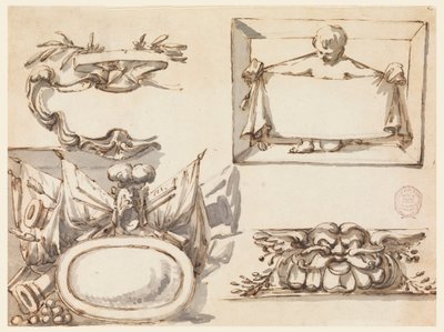 Disegno, Uno scudo, un trofeo, un