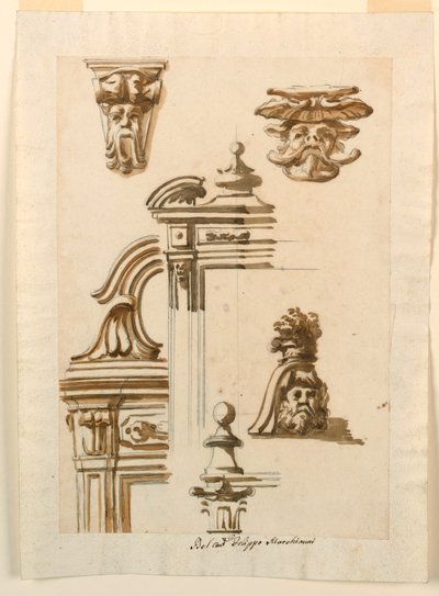 Disegno, studi di architettura, 1750-90 da Filippo Marchionni