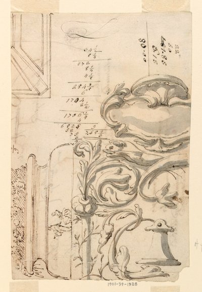 Disegno, schizzi, 1750 ca. da Filippo Marchionni