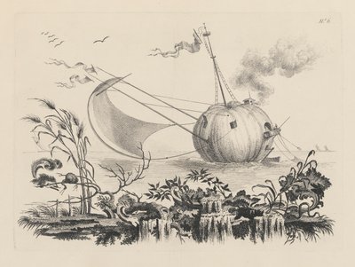 Zucca usata come barca da pesca da Filippo Morghen